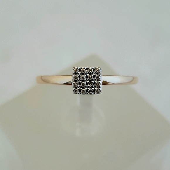 Delicate 14k Rose Gold & Diamonds Ring - Picture 3 of 7